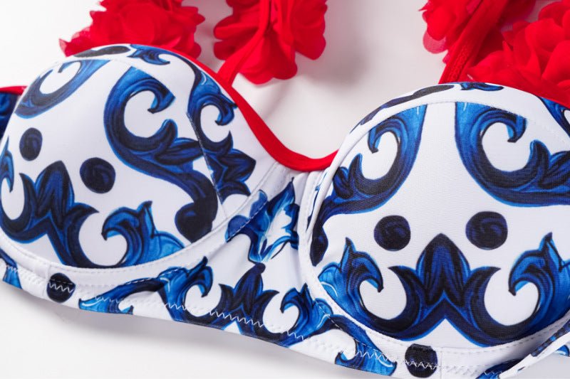 Lina Reversable Bikini - Red - LOVRA DESIGN