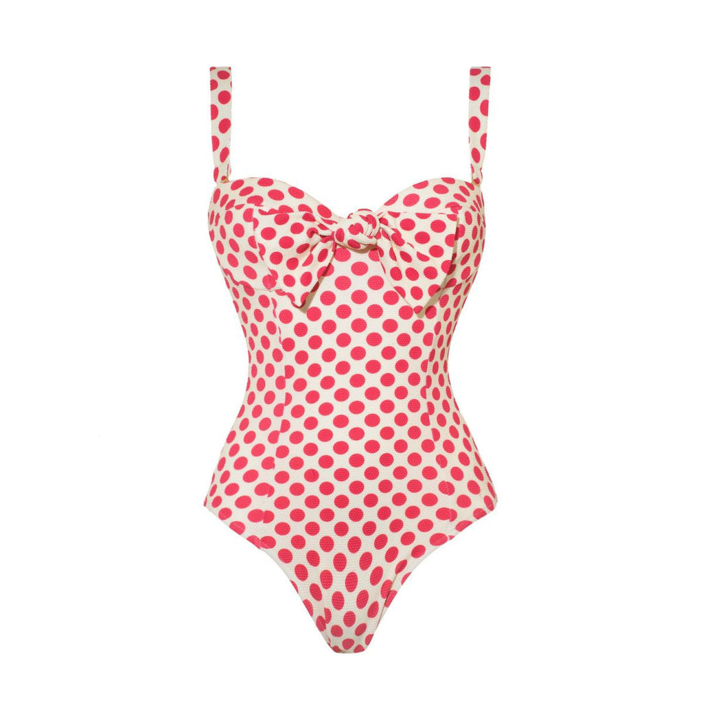 Set Amore Capri Bañador y Maxi Falda con Estampado de Corazones