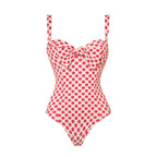 Set Amore Capri Bañador y Maxi Falda con Estampado de Corazones