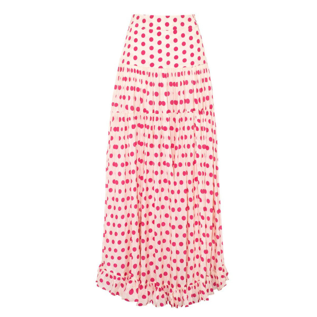 Set Amore Capri Bañador y Maxi Falda con Estampado de Corazones