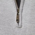 Jersey de Canalé con Media Cremallera