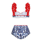 Lina Reversable Bikini - Red - LOVRA DESIGN