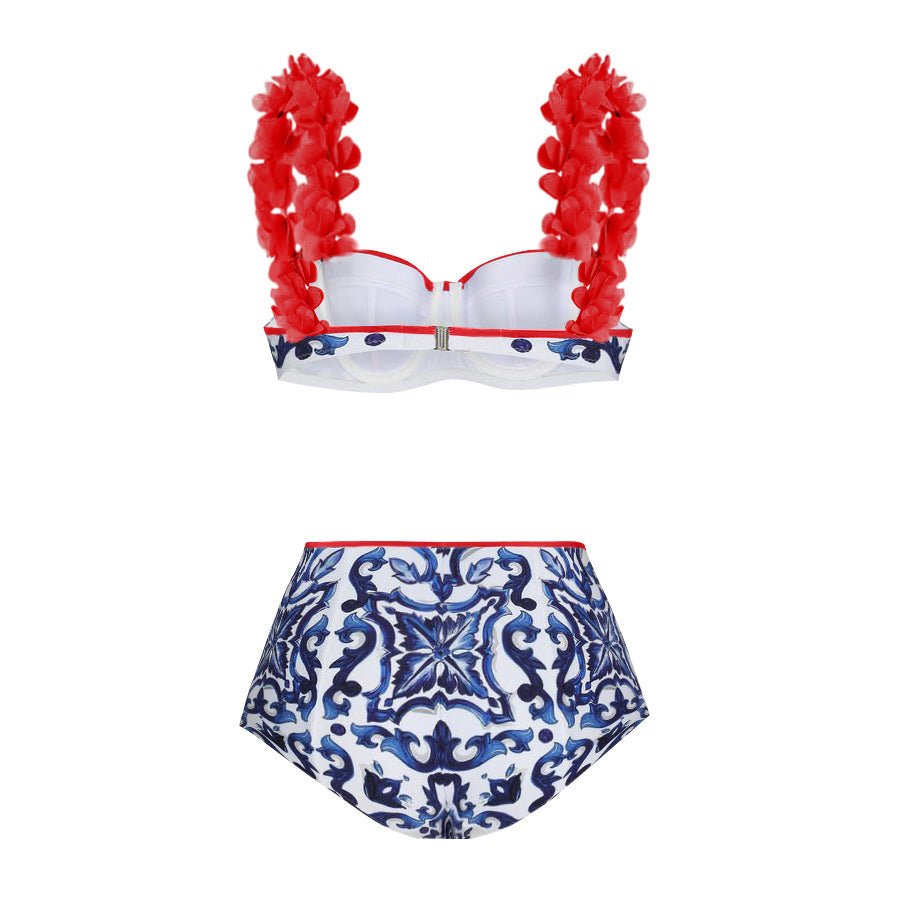 Lina Reversable Bikini - Red - LOVRA DESIGN