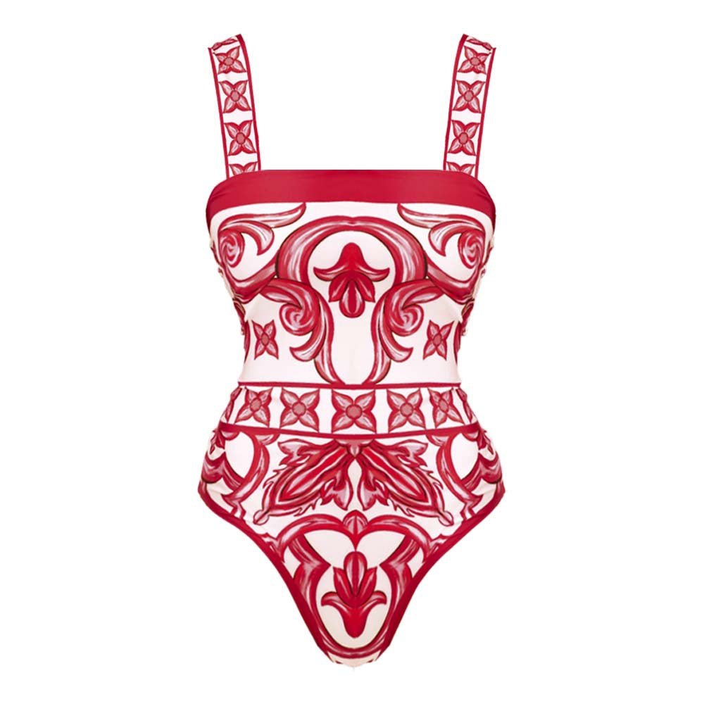 Seaside Rouge Swimsuit Set - Red - LOVRA DESIGN