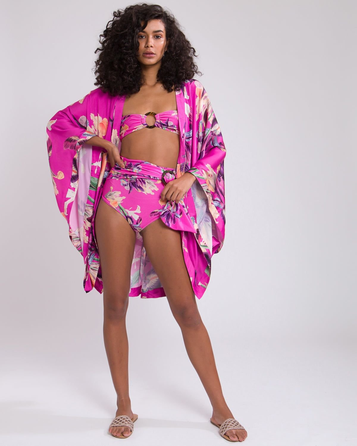 Riviera Bikini Cover - up Set - Pink - LOVRA DESIGN