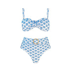 Set Amore Capri Bikini de Cintura Alta y Maxi Falda con Estampado de Corazones - LOVRA DESIGN