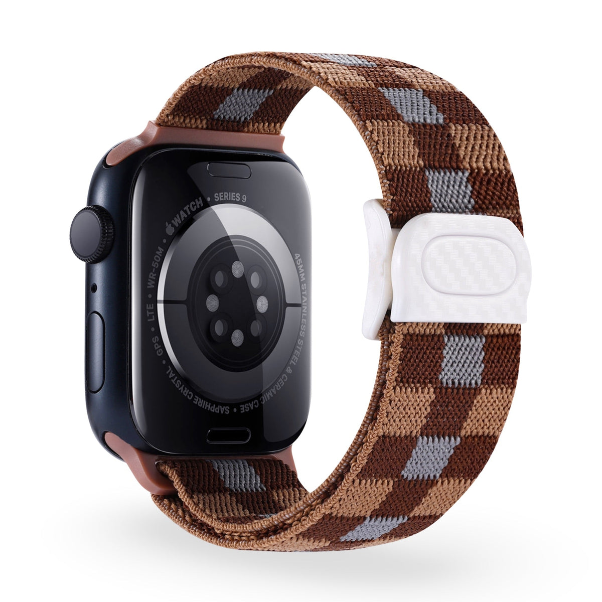 Correa Apple Watch de nailon a cuadros, unisex, modelo Kyris