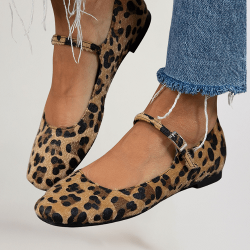 Bailarinas Leopardadas en Piel de Peluche - LOVRA DESIGN