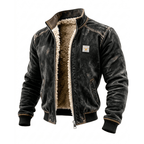 Chaqueta aviador acolchada de polipiel con forro cálido - LOVRA DESIGN