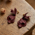 Pendientes Flor Burgundy Bloom