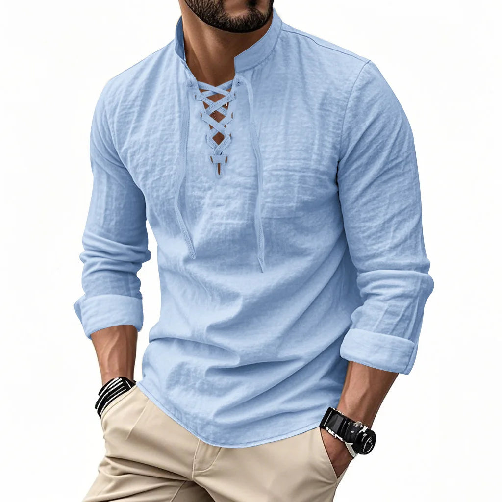 Men's Linen and Cotton Viking Shirt