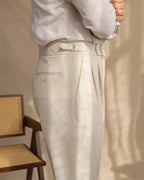 Pantalón de lino con pinzas Monaco - LOVRA DESIGN