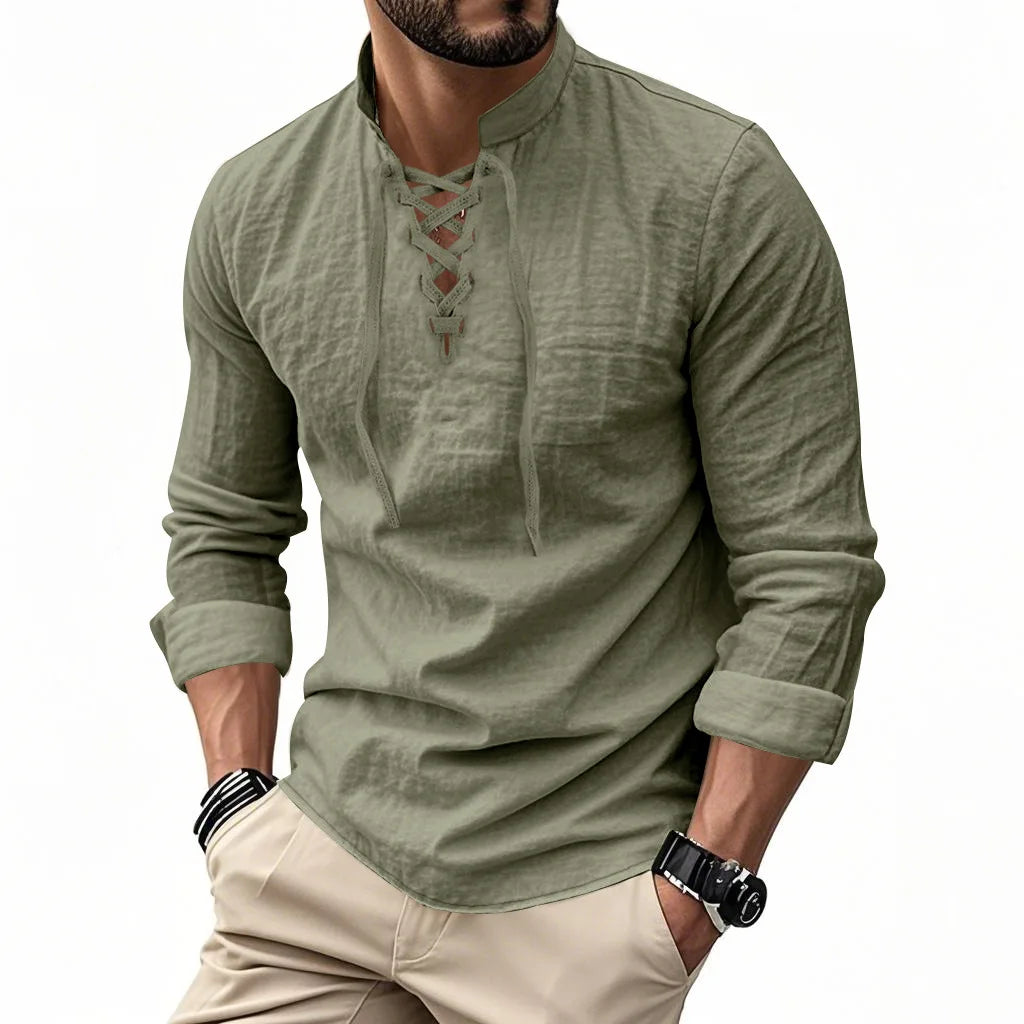 Men's Linen and Cotton Viking Shirt