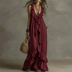 Vestido Maxi Selva Elegancia Bohemia con Volantes - LOVRA DESIGN