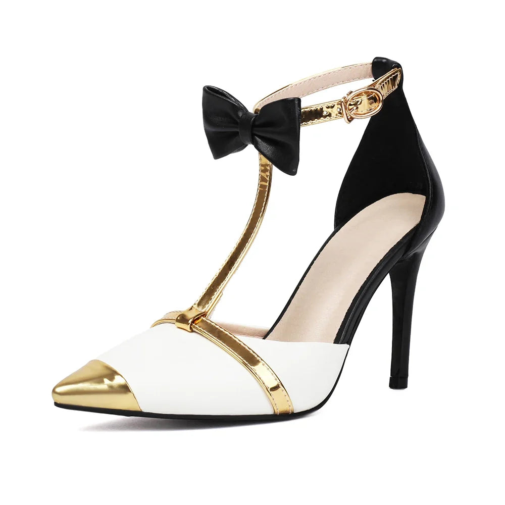 T-Strap Heels with Bow
