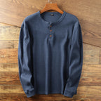 Camiseta Henley de Manga Larga