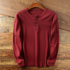 Camiseta Henley de Manga Larga