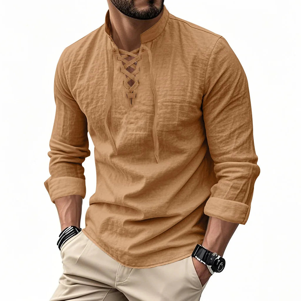 Men's Linen and Cotton Viking Shirt