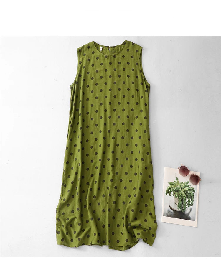 Vestido Midi Lino Luna