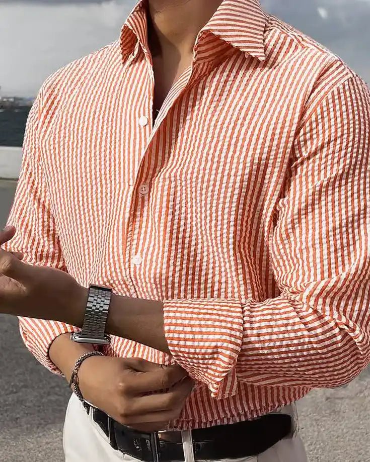 Camisa de lino a rayas Riviera - LOVRA DESIGN