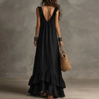 Vestido Maxi Selva Elegancia Bohemia con Volantes - LOVRA DESIGN