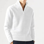 Maglione in lana a collo alto con zip