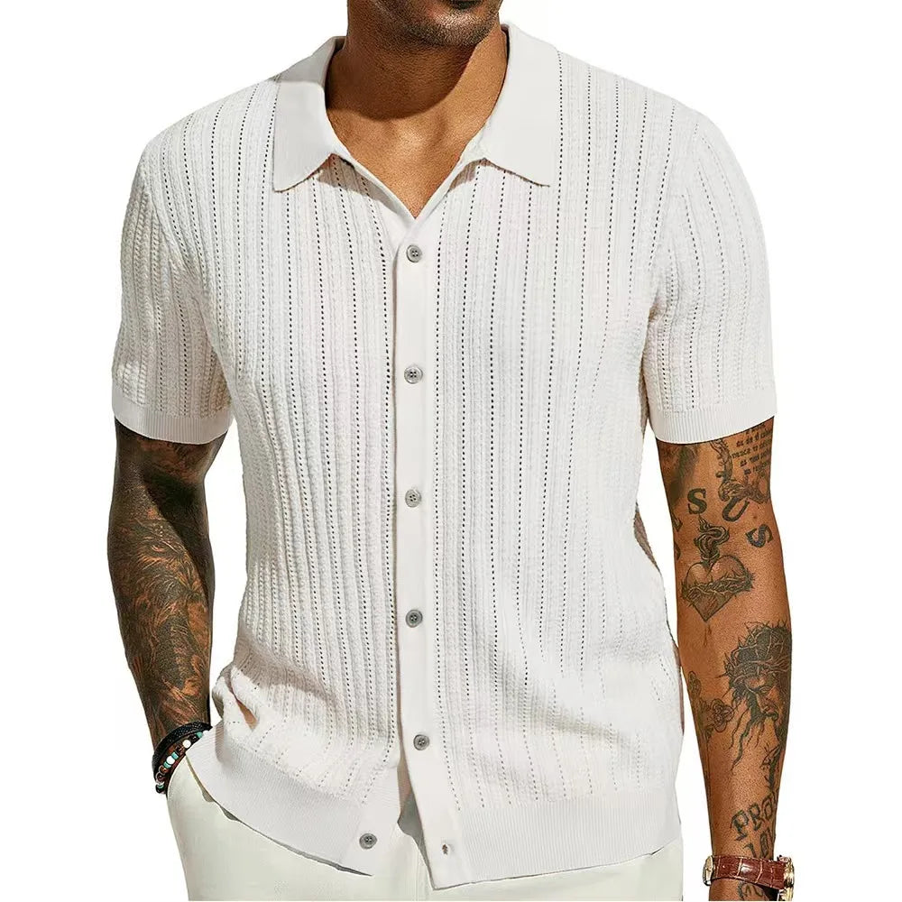 SANTORINI Premium Knit Polo Shirt