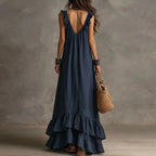Vestido Maxi Selva Elegancia Bohemia con Volantes - LOVRA DESIGN