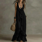 Vestido Maxi Selva Elegancia Bohemia con Volantes - LOVRA DESIGN