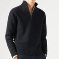 Maglione in lana a collo alto con zip