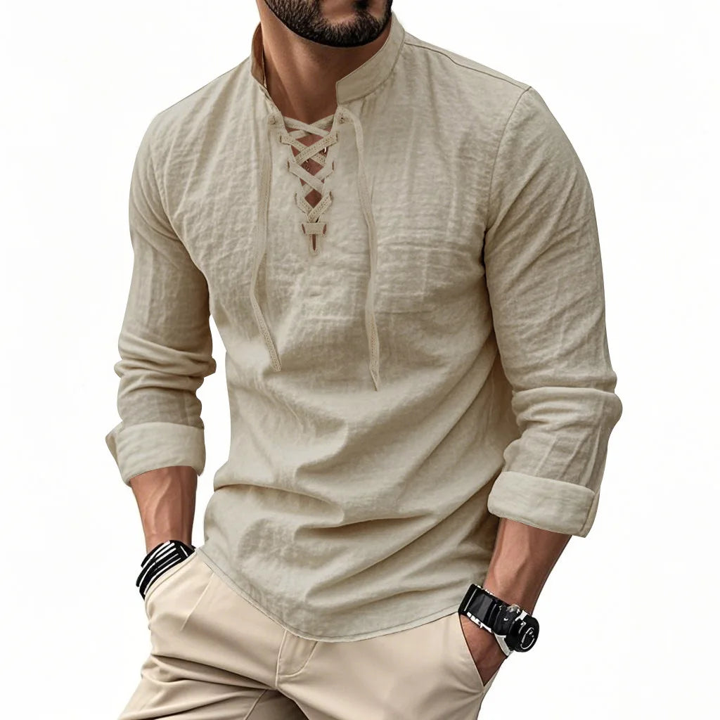 Men's Linen and Cotton Viking Shirt