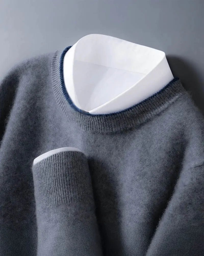 Jersey de cachemira de cuello redondo Essential - LOVRA DESIGN