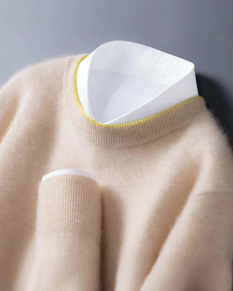 Jersey de cachemira de cuello redondo Essential - LOVRA DESIGN