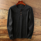 Camiseta Henley de Manga Larga