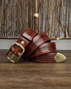 Cinturón de piel grabada Adam - LOVRA DESIGN
