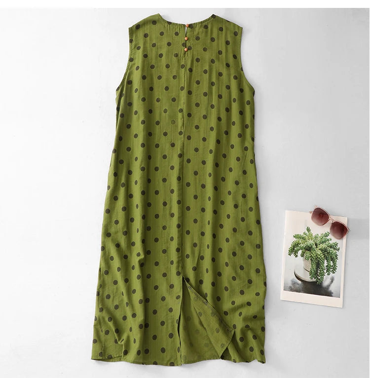 Vestido Midi Lino Luna