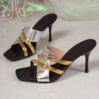 Valentina Gold Strap Sandals