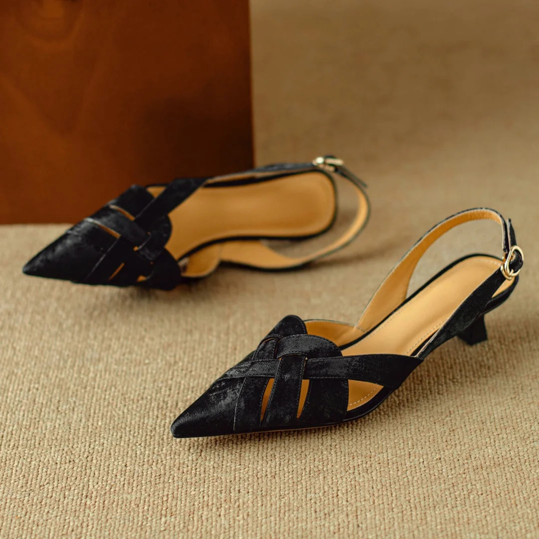 Slingback SANTORINI Elegancia Artesanal en Piel