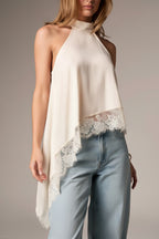 Top Halter Lace Flow