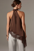Top Halter Lace Flow