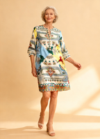 Vestido Túnica Estampado Barroco Multicolor