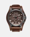Reloj cronógrafo de piel Vanguard - LOVRA DESIGN