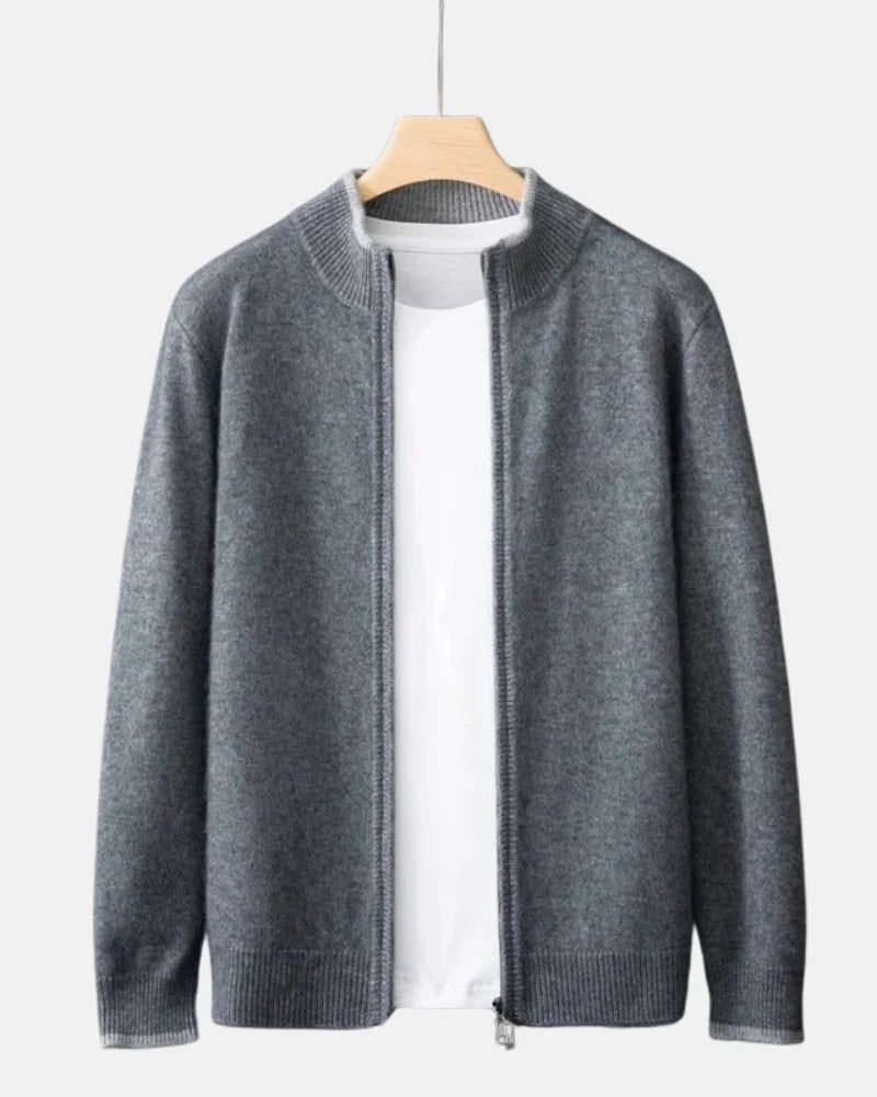 Chaqueta de cachemira con cremallera - LOVRA DESIGN