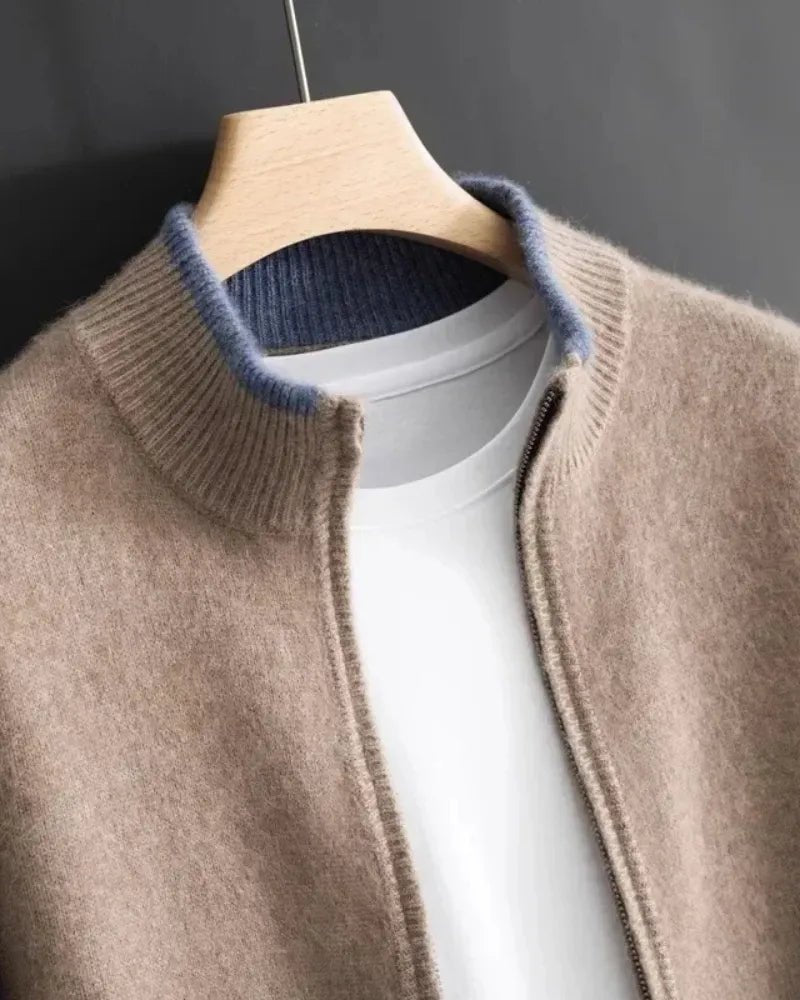 Chaqueta de cachemira con cremallera - LOVRA DESIGN