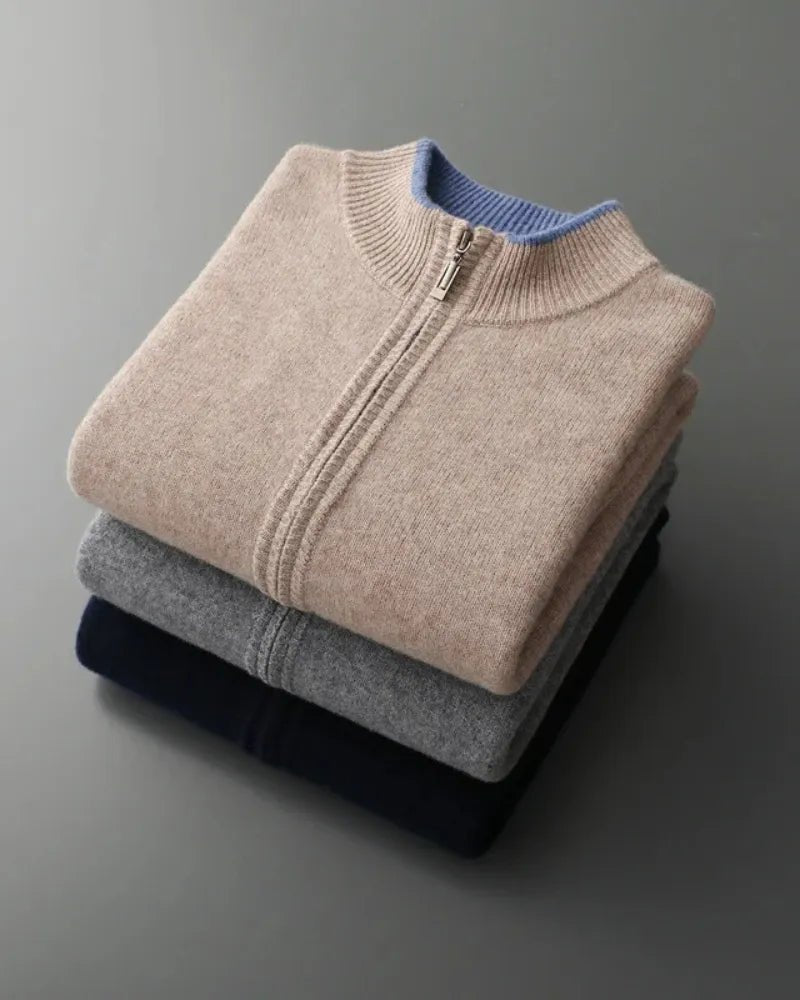 Chaqueta de cachemira con cremallera - LOVRA DESIGN