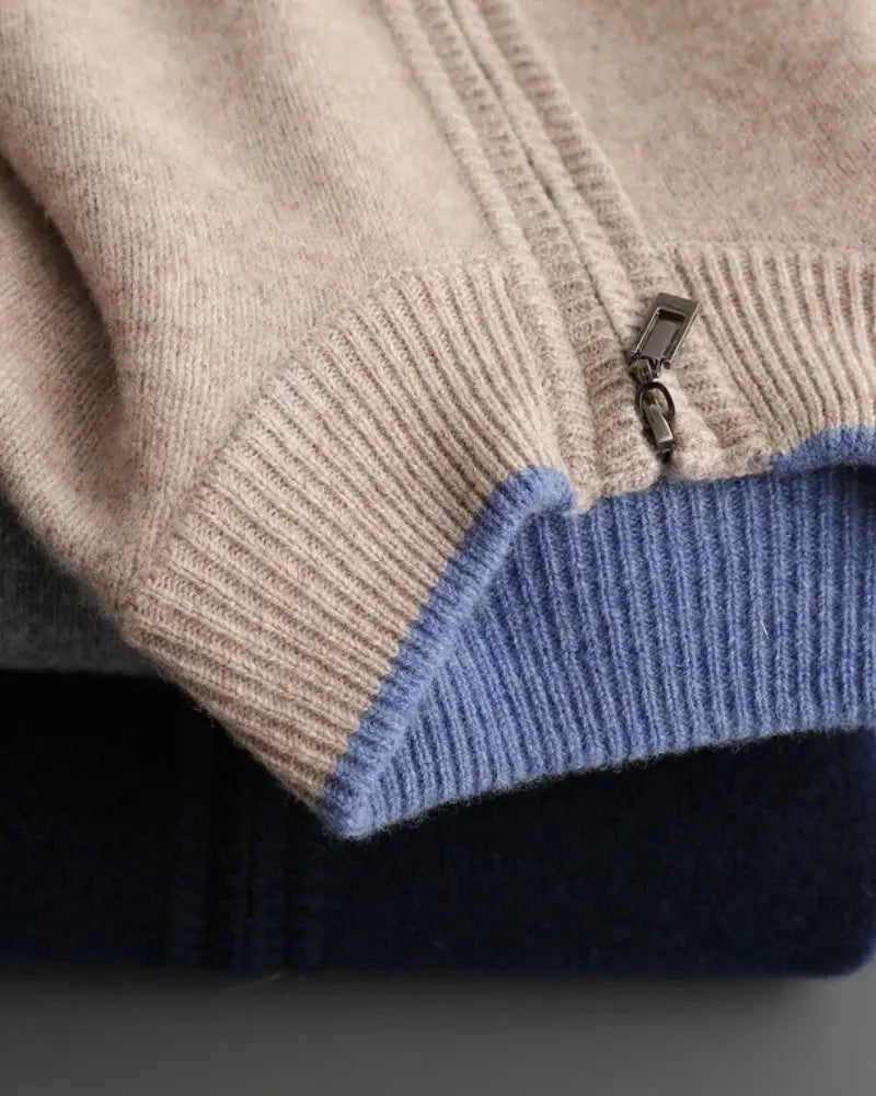 Chaqueta de cachemira con cremallera - LOVRA DESIGN
