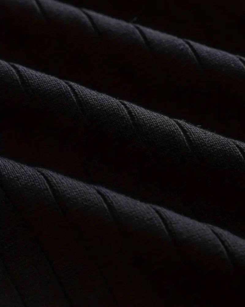 Sudadera de canalé con cuello polo Hampton - LOVRA DESIGN