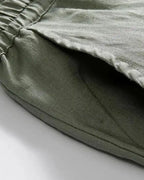 Pantalón de lino de corte recto - LOVRA DESIGN