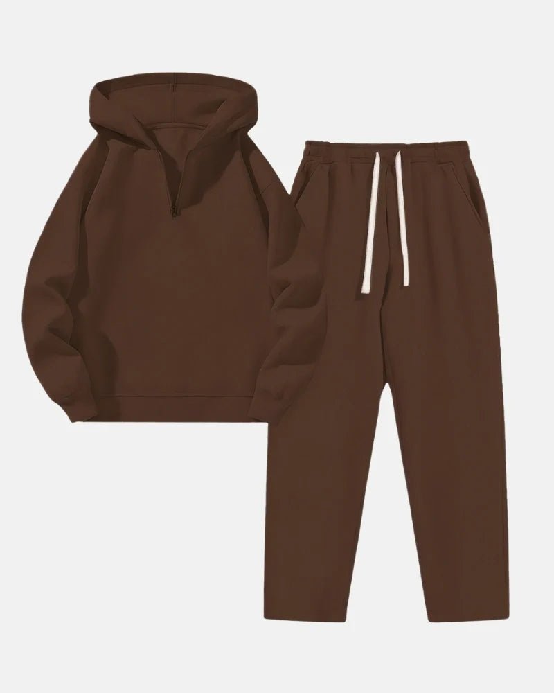 Conjunto de sudadera con media cremallera y pantalón - LOVRA DESIGN