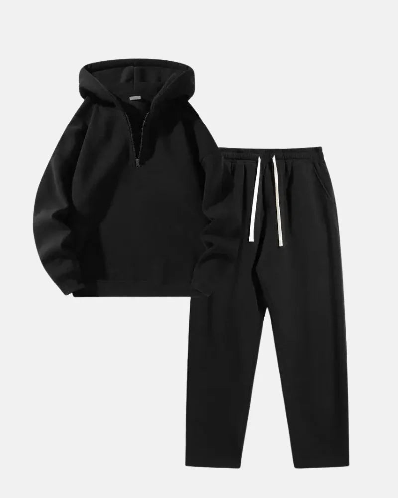 Conjunto de sudadera con media cremallera y pantalón - LOVRA DESIGN